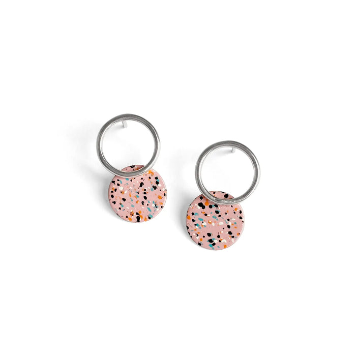 Pendientes Lavs Jewels - Silver mottled Apricot