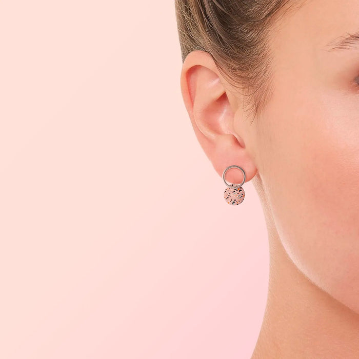 Pendientes Lavs Jewels - Silver mottled Apricot