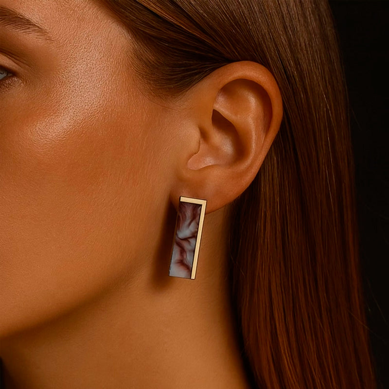 Pendientes Lavs Jewels - Tile Brown