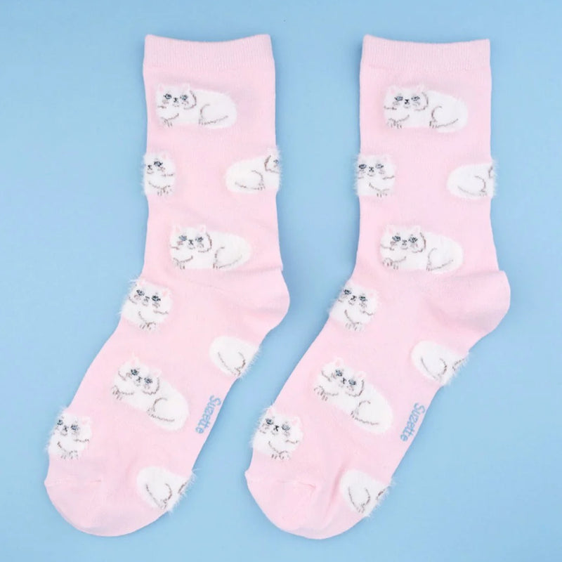 Calcetines - Gato Persa Blanco