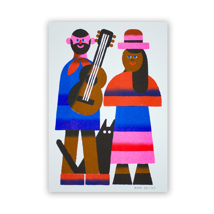 Print de José Antonio Roda A4 - "Peruvian Couple"