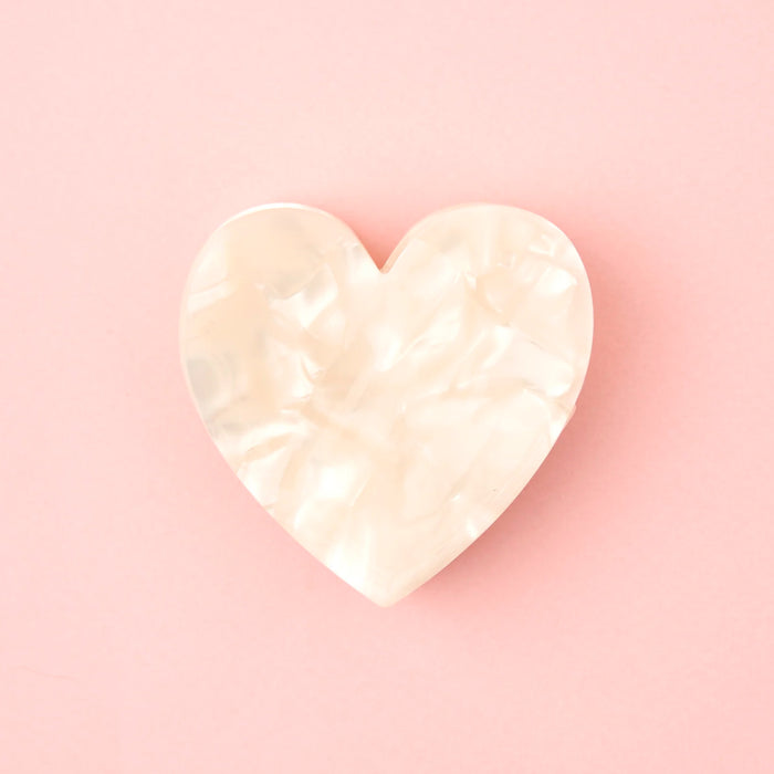 Pinza para el pelo - Corazón Blanco 🤍