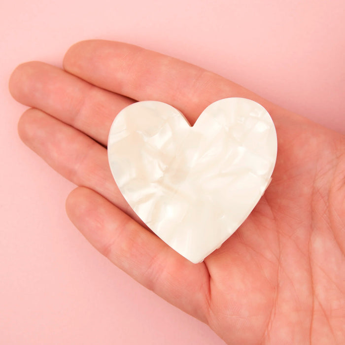 Pinza para el pelo - Corazón Blanco 🤍