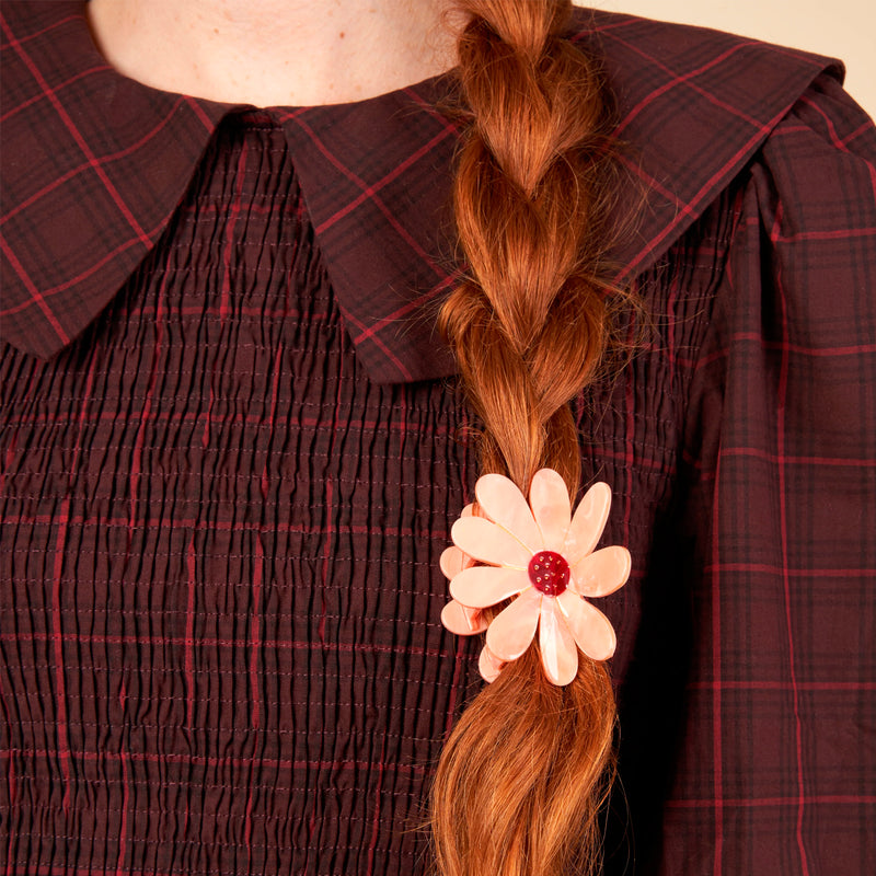 Pinza para el pelo - Flor Rosa