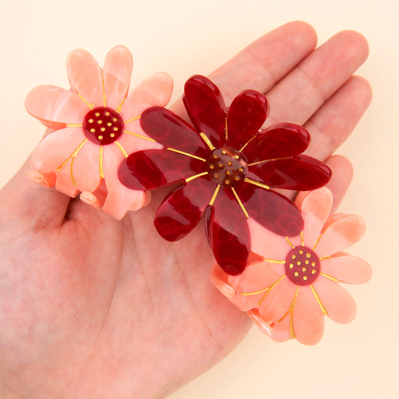 Pinza para el pelo - Flores Rosas