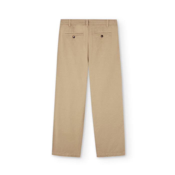 Pantalones We Are Not Friends - Pleat Cream Chino