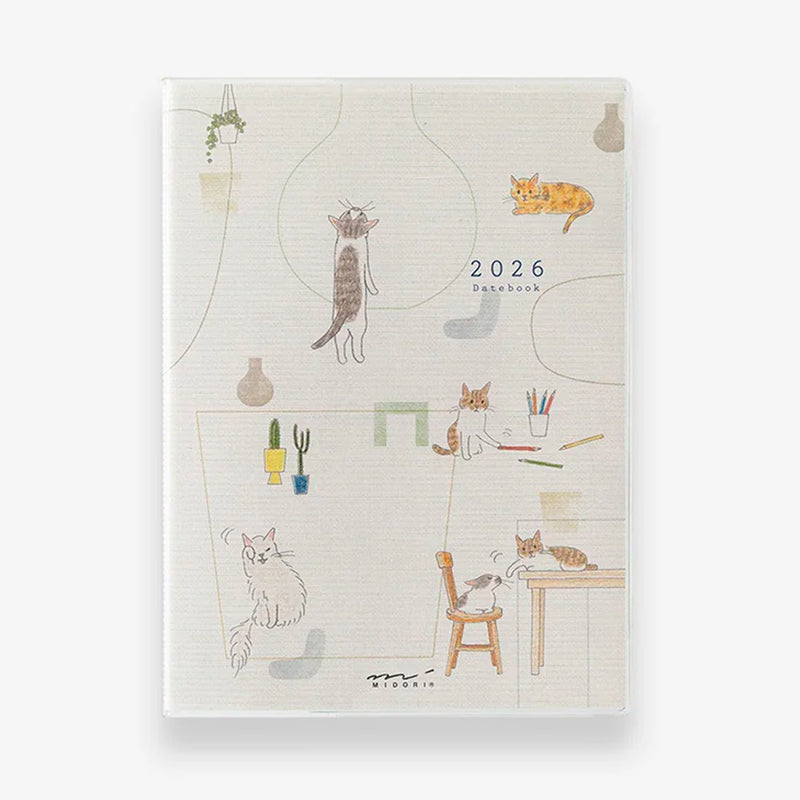Agenda Anual de Bolsillo 2026 Midori - Cat 🐱