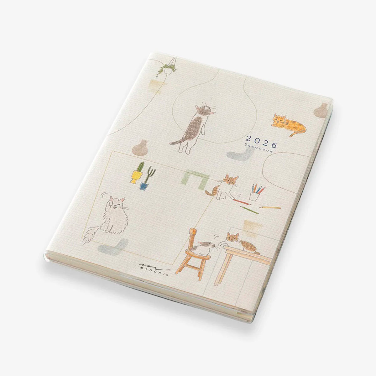 Agenda Anual de Bolsillo 2026 Midori - Cat 🐱