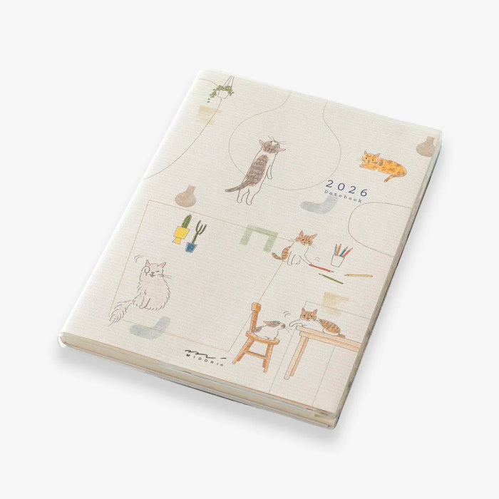 Agenda Anual de Bolsillo 2026 Midori - Cat 🐱