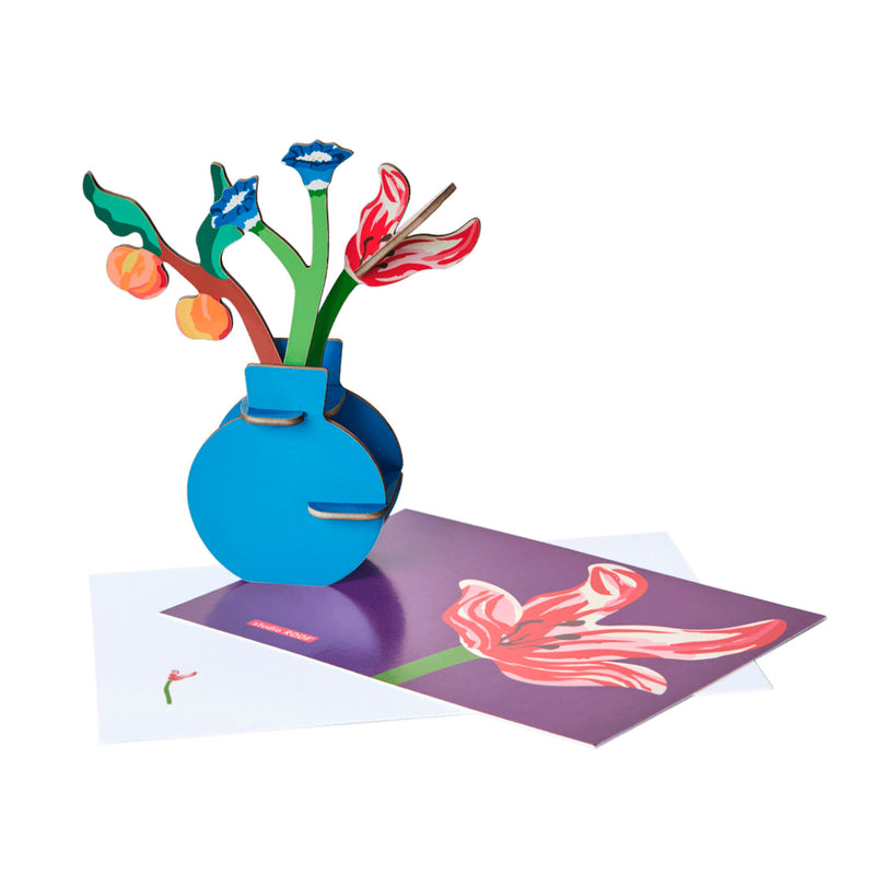 Escultura de papel con postal - Dutch Masters Bouquet