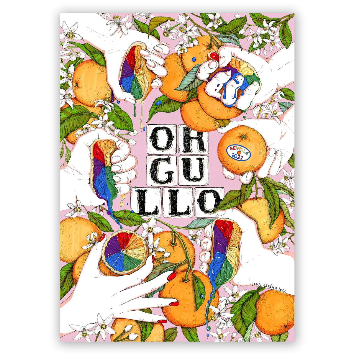 Print de Ana Jarén A3 - Póster oficial del Orgullo 2022 Sevilla"