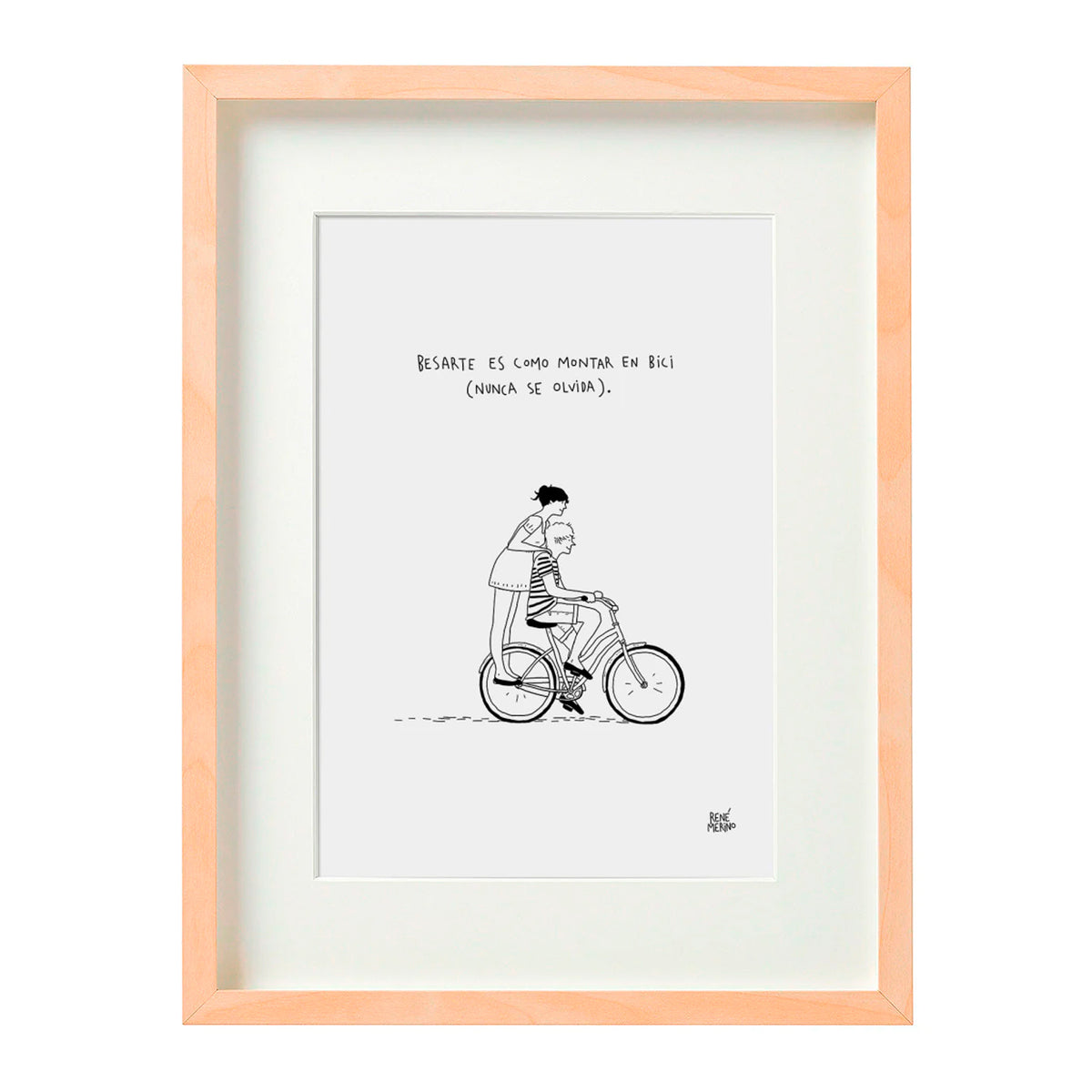 Print de René Merino A4 - "En Bici"
