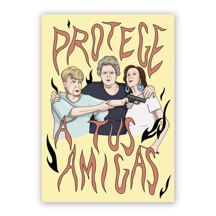 Print de Sofía Ozcoz A4 - "Protege a tus amigas"