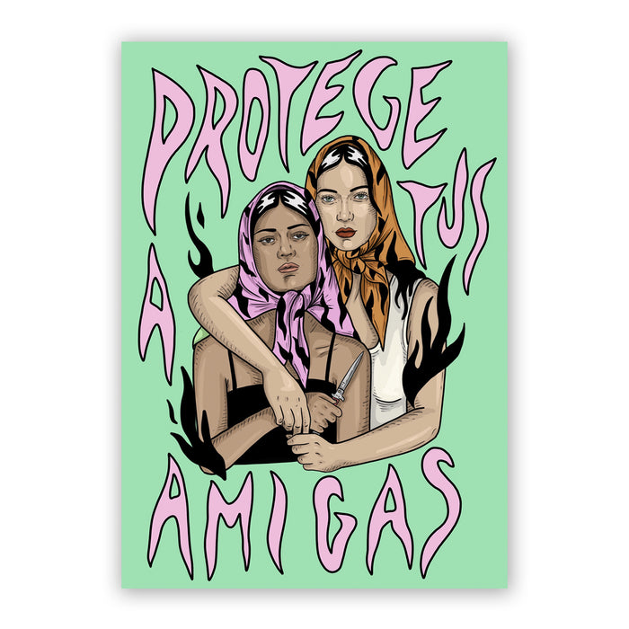 Print de Sofía Ozcoz A4 - "Protege a tus amigas"