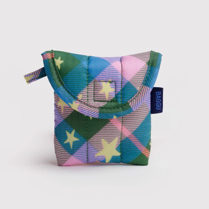 Funda auriculares inalámbricos Baggu - Green Star Plaid ✨