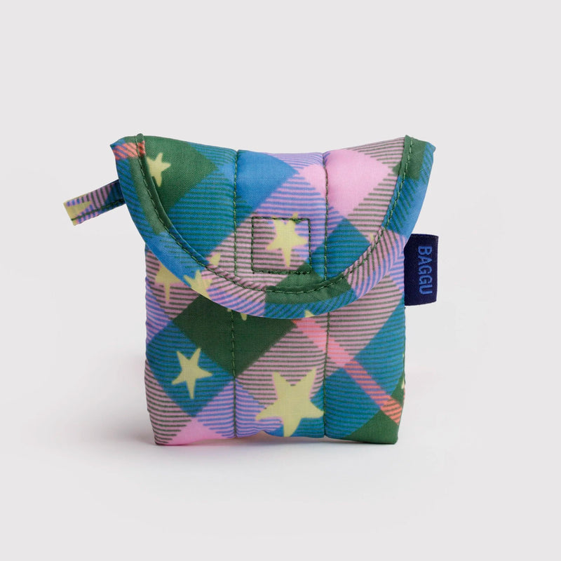 Funda auriculares inalámbricos Baggu - Green Star Plaid ✨