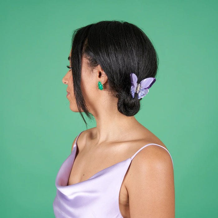 Pinza para el pelo - Mariposa morada