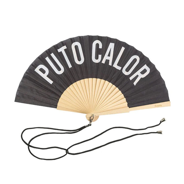 Abanico Fisura - "Puto Calor" negro