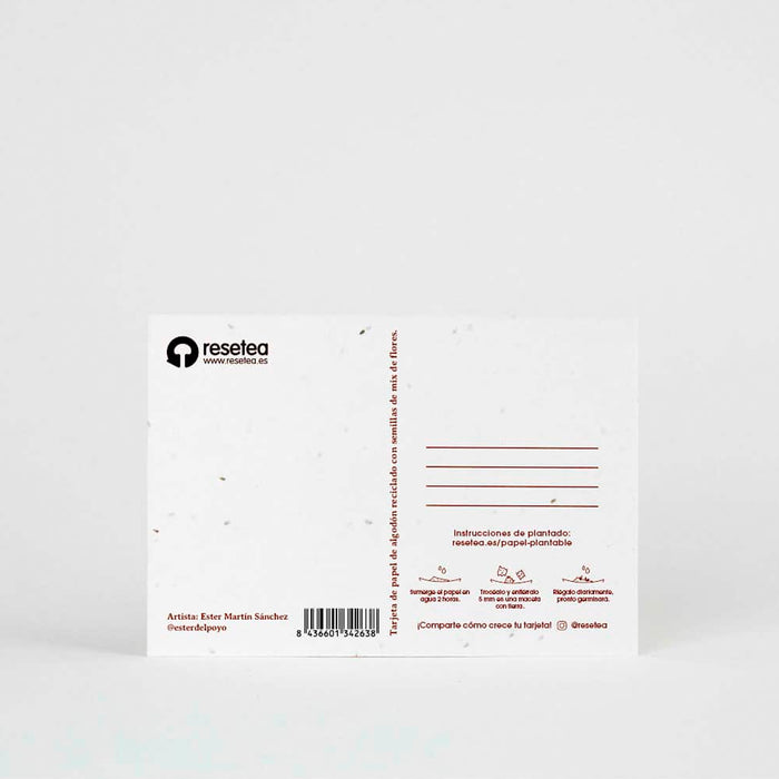 Postal plantable - "Que la naturaleza te acompañe"