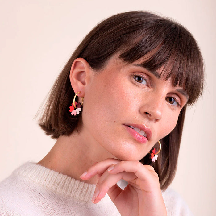 Pendientes de aro Materia Rica - Queen of Hearts