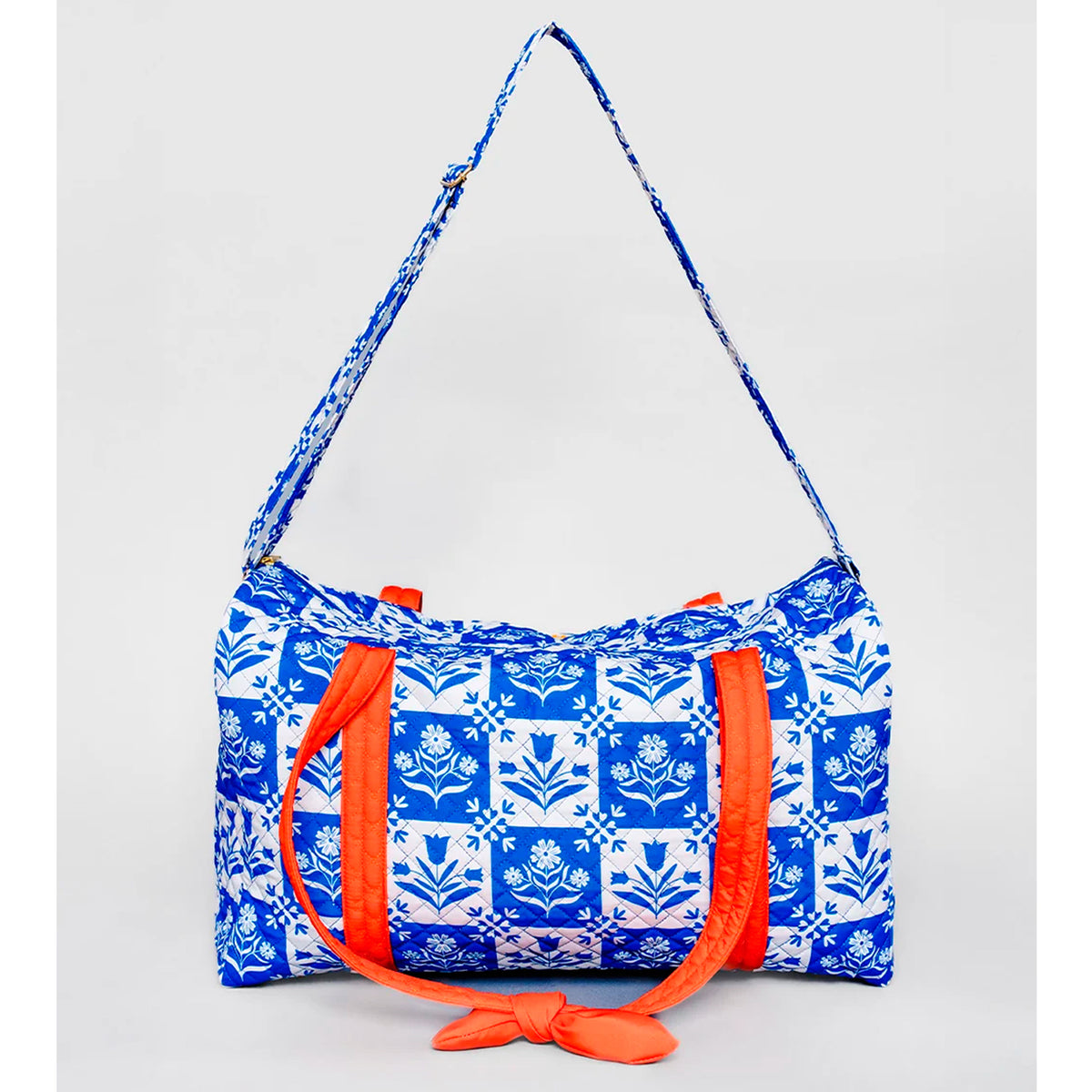 Bolso - Blue Plaid Floral