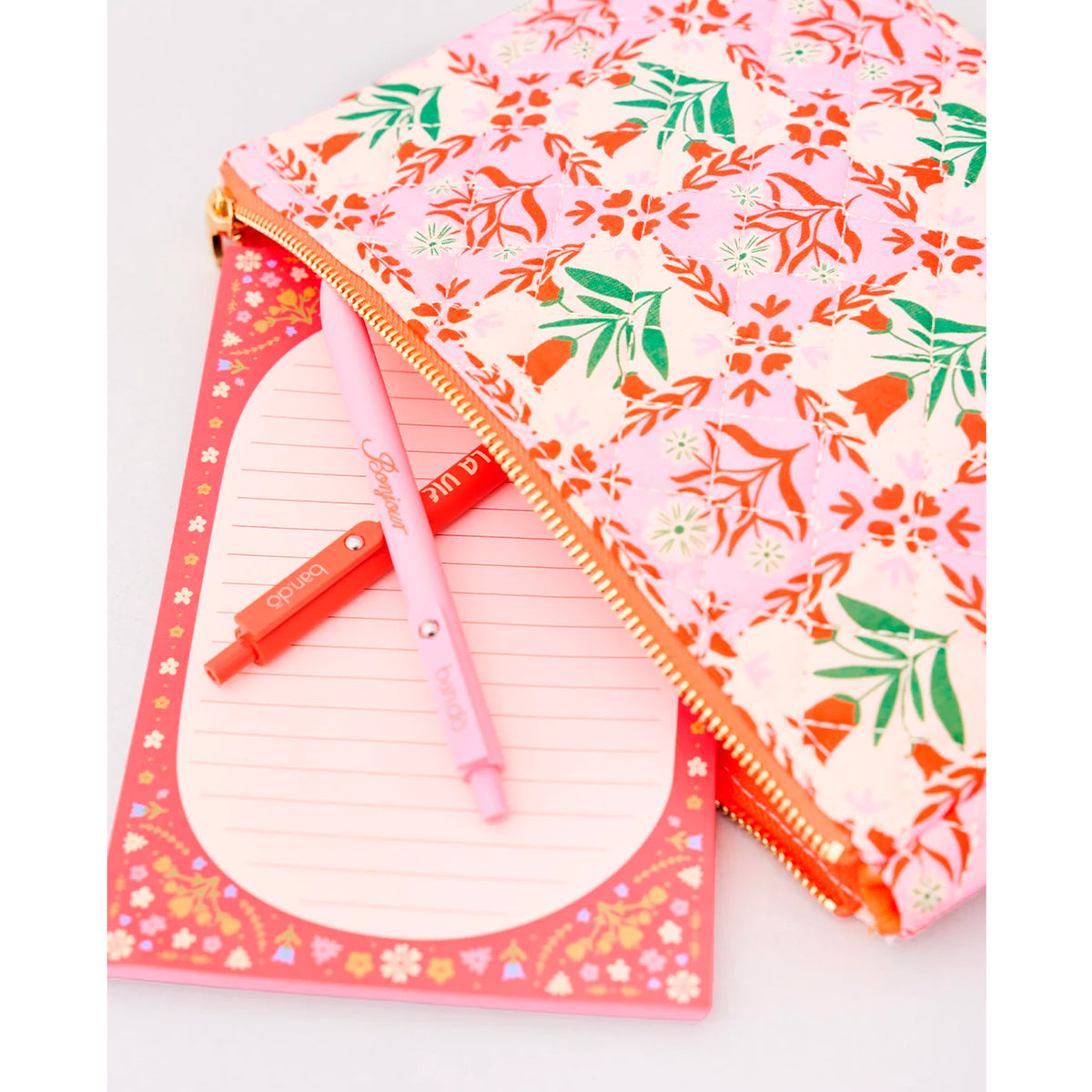 Neceser - Pink Tile Floral