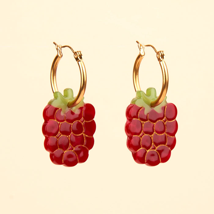 Pendientes - Frambuesa