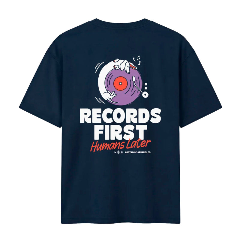 Camiseta Nostalgic Apparel - "Records First, Humans Later" 🐶🎶