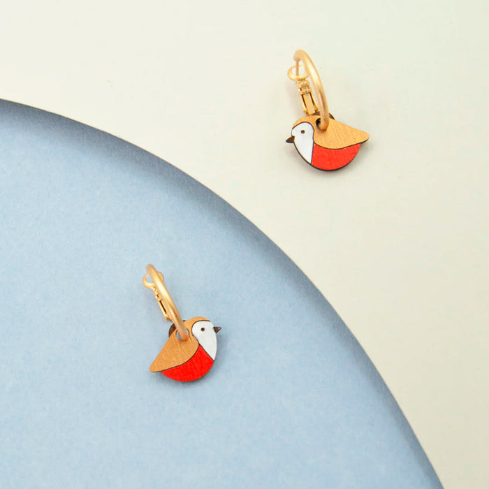 Pendientes de aro Materia Rica - Red Robin