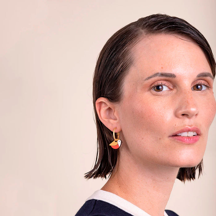 Pendientes de aro Materia Rica - Red Robin