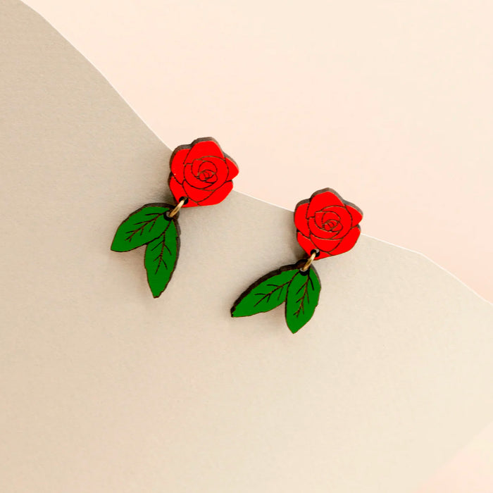 Pendientes Materia Rica - Red Rose 🌹