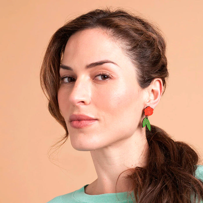 Pendientes Materia Rica - Red Rose 🌹