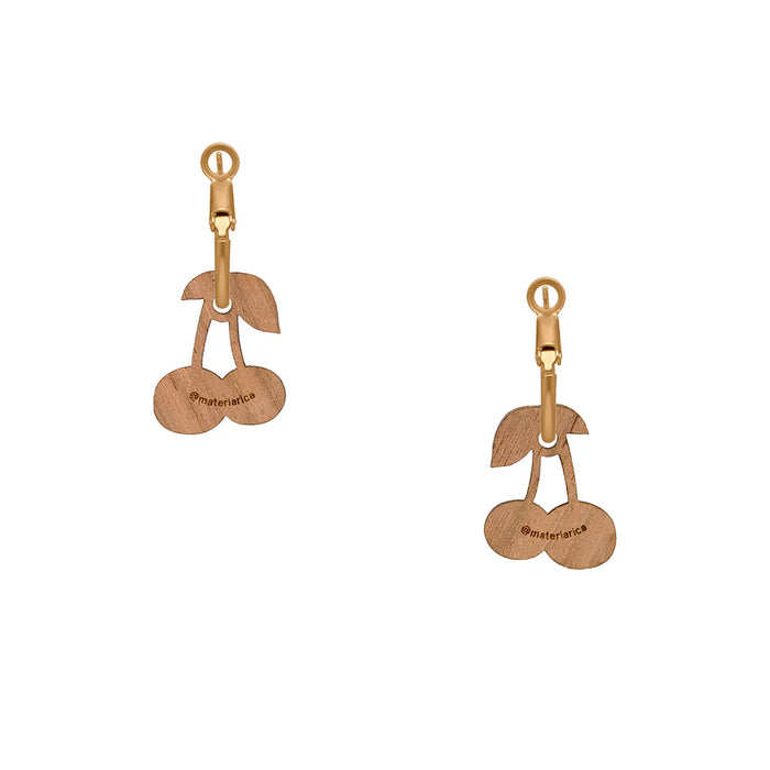 Pendientes de aro Materia Rica - Ruby Cherry 🍒