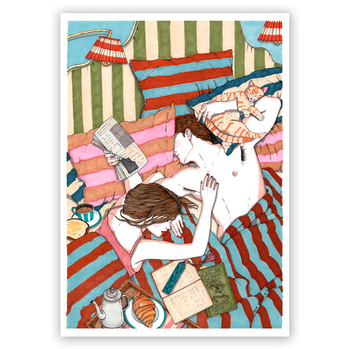 Print de Ana Jarén A4 - "Saturday Morning" 🥐☕