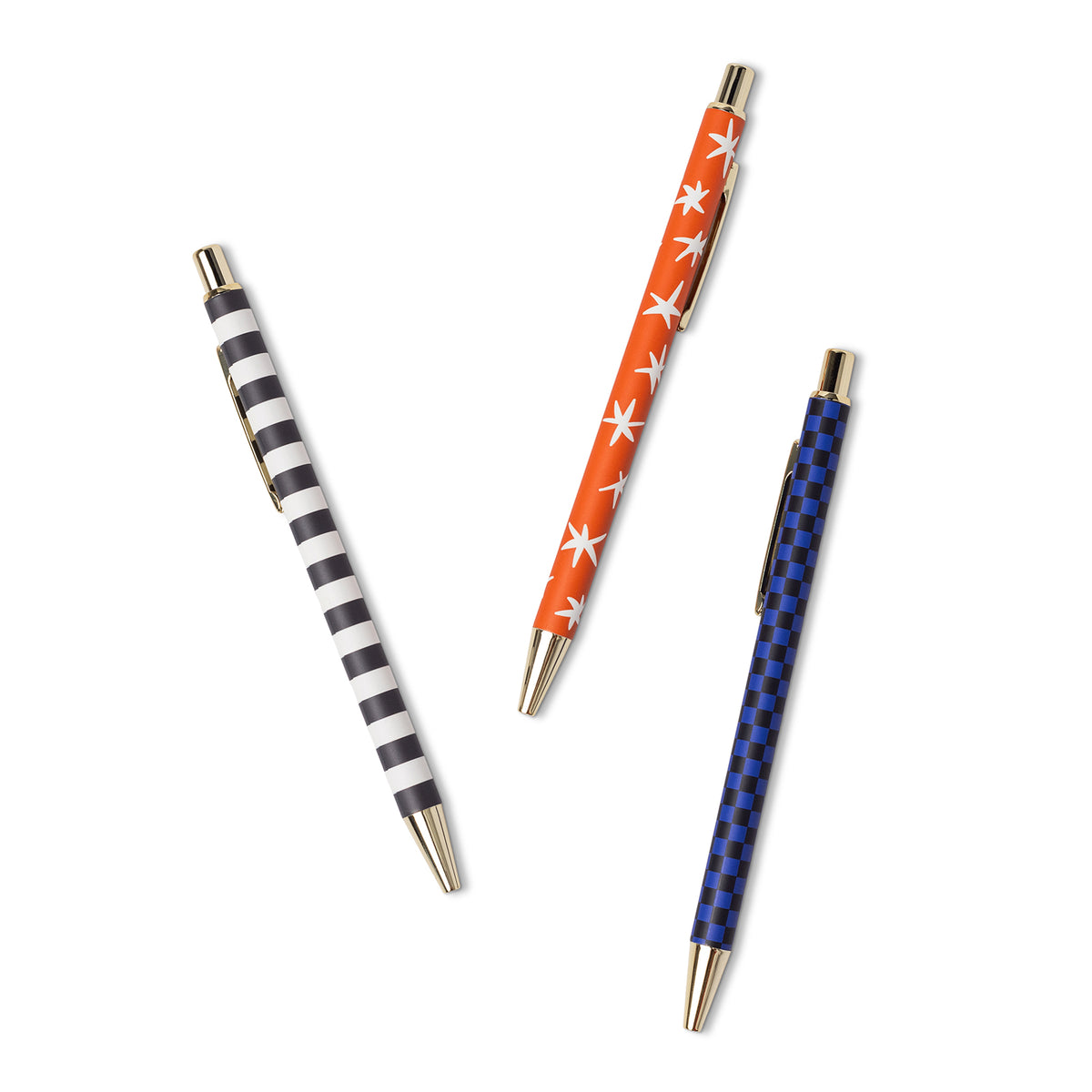 Set bolígrafos - Stripe, Star, Check