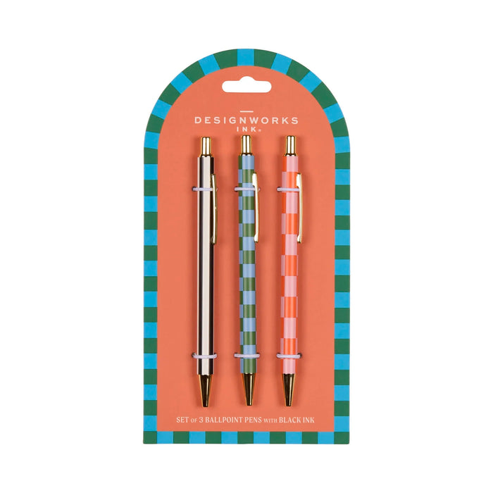 Set bolígrafos - Stripes & Checks