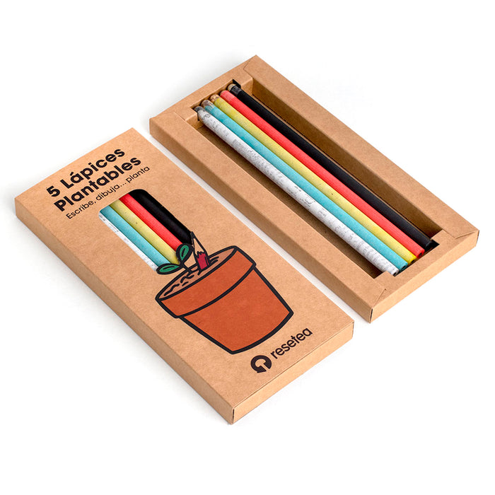 Set de 5 lápices plantables ✏️🌱