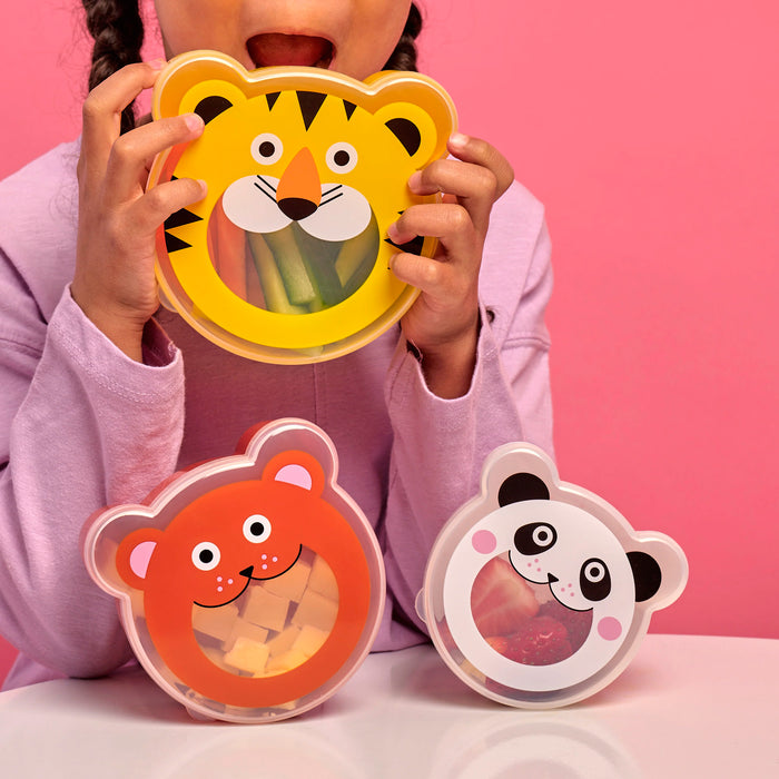 Set tuppers - Tigre, panda y oso 🐯🐼🐻