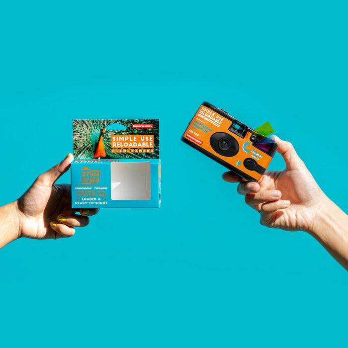 Cámara Simple Use recargable Lomography - Turquoise 400/27