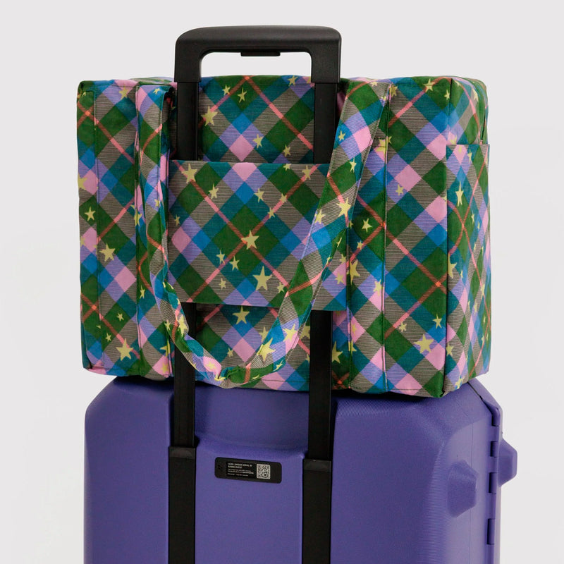 Bolso Nube Carry-On Baggu - Green Star Plaid ✨