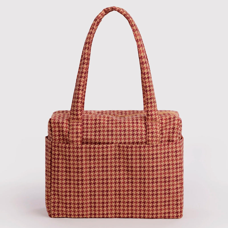 Bolso Nube Carry-On Baggu - Tan Houndstooth