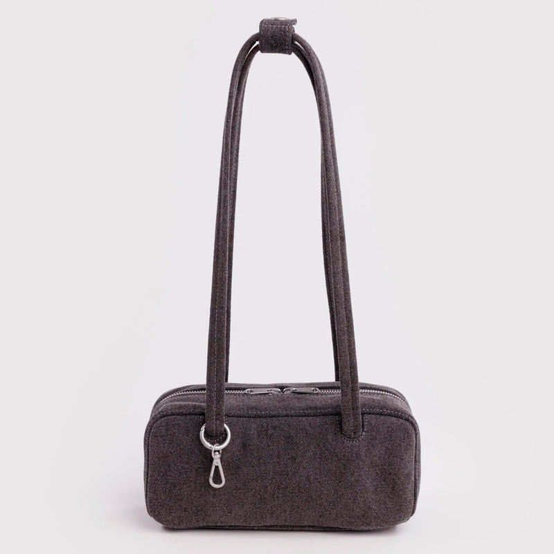 Bolso Pequeño Bowler Baggu - Wasehd Black Denim