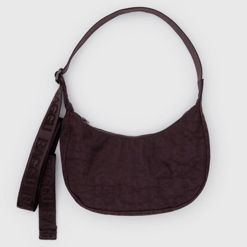 Bolso Mini media luna Baggu - Chocolate Plum