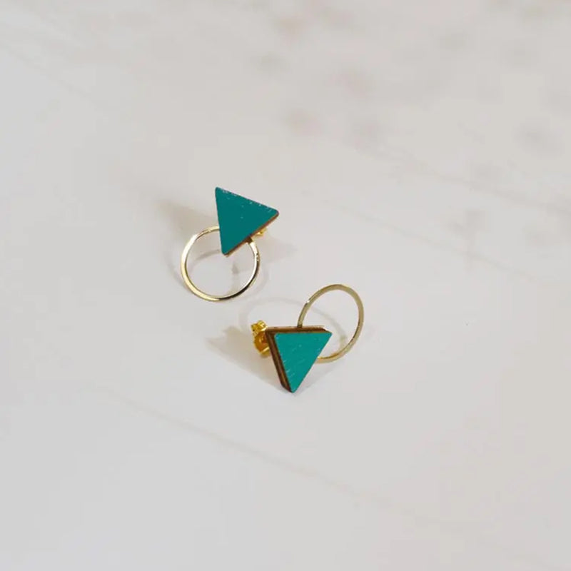 Pendientes - Small Studs Triangle Ocean