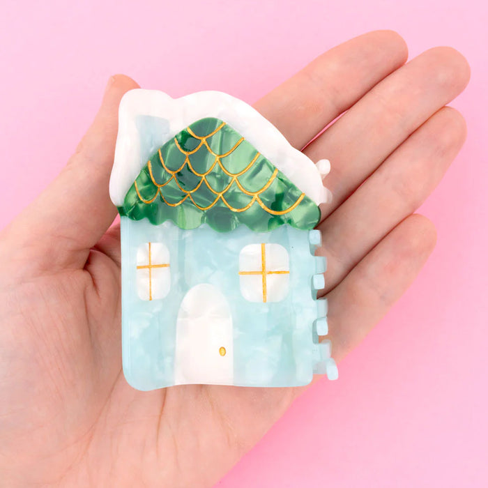 Pinza para el pelo - Casa nevada 🏠❄️