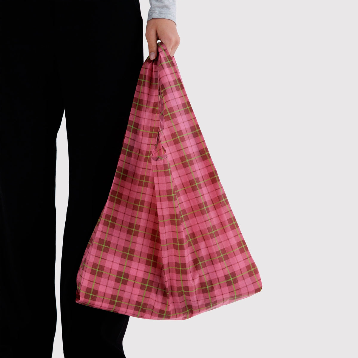 Bolsa Baggu - Azalea Pink Tartan