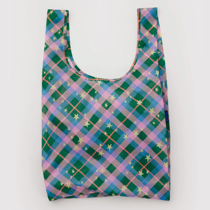Bolsa Baggu - Green Star Plaid ✨