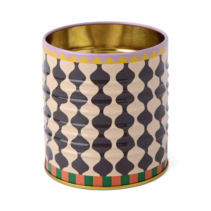 Portalápices de lata - Black & White Wavy