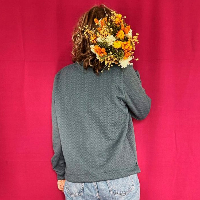 Sudadera La Compiano - Button Petróleo