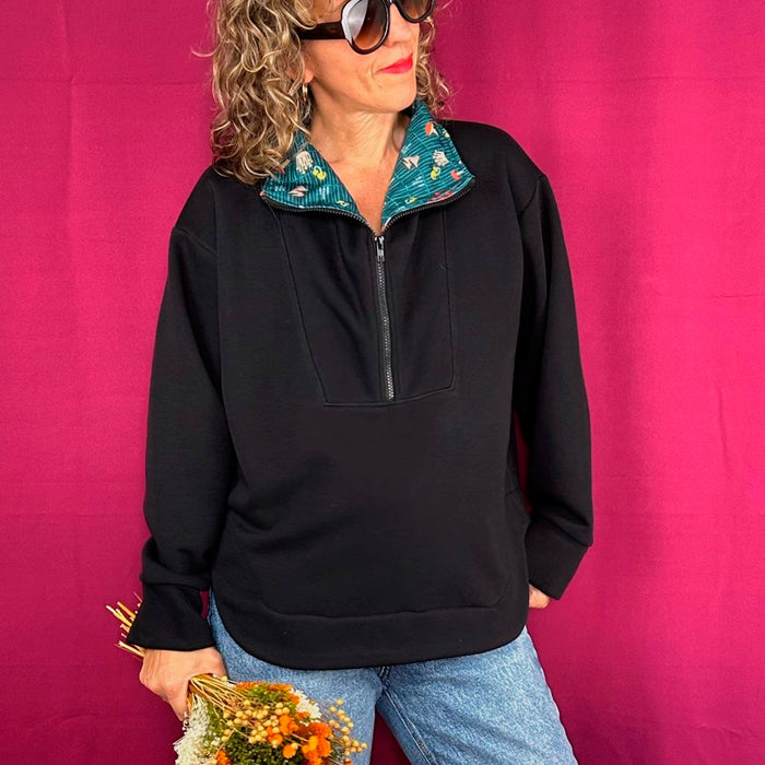 Sudadera La Compiano - Fama Negro